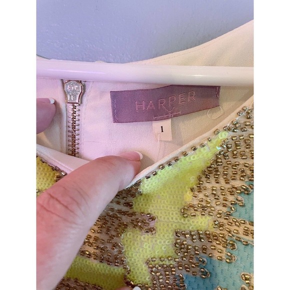 Harper Beaded Dress Sleeveless Francesca’s Boutique Large L Aztec Pattern - Picture 3 of 7